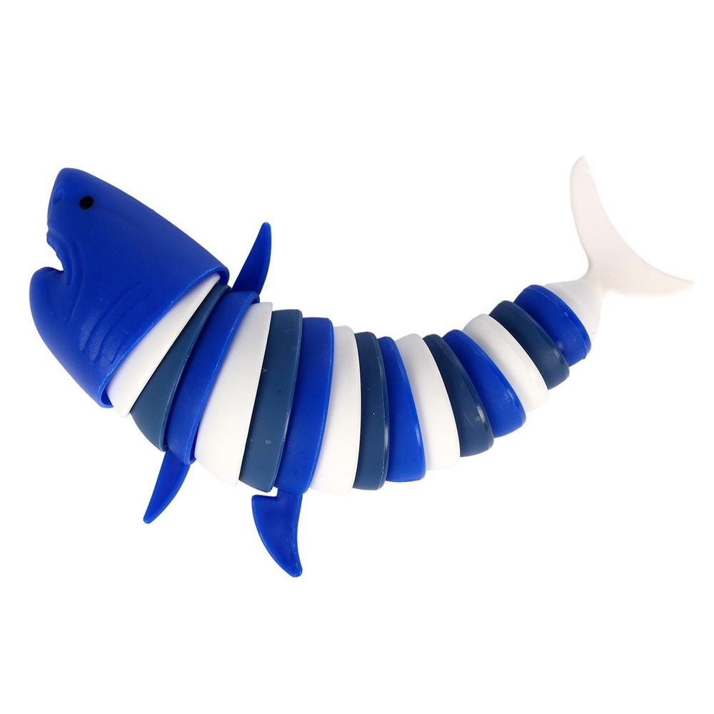 Игрушка змейка акула со светом 21 см, 2 цвета, пакет с-40864