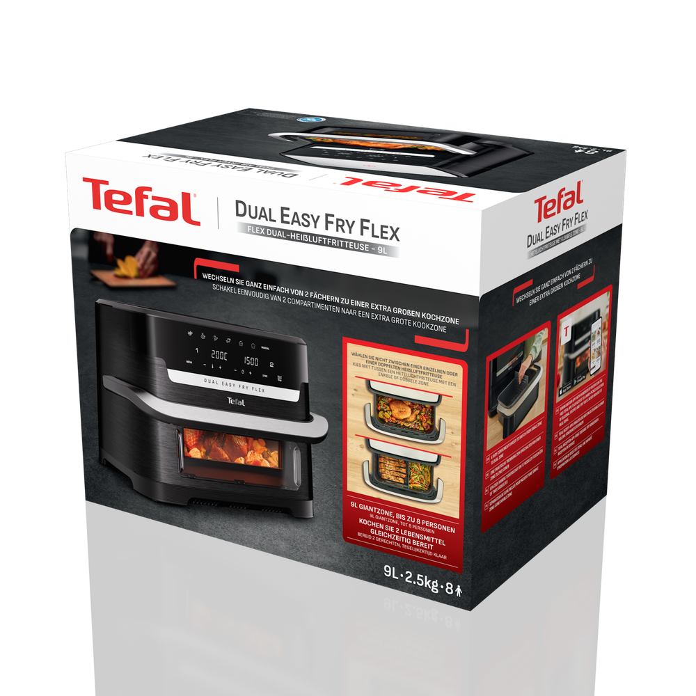 Аэрогриль Tefal Dual Easy Fry Flex 9 л EY9228E0
