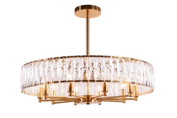 2432P/10A PT BRS+CL (1) Люстра NW