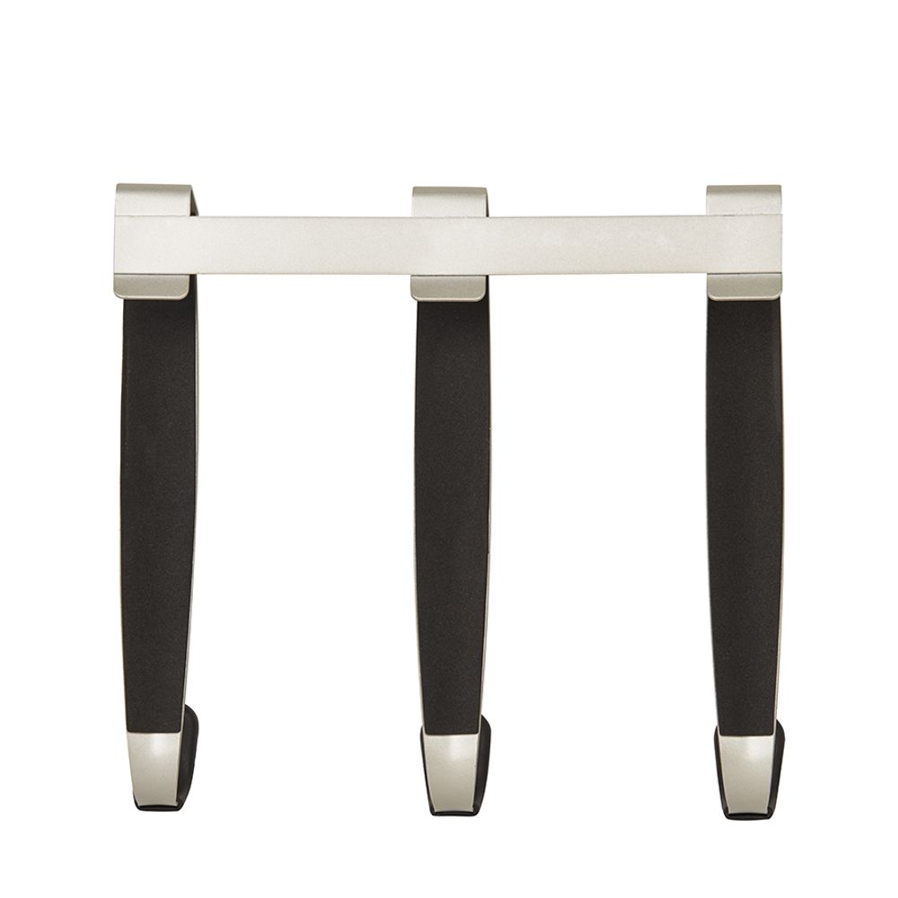 Вешалка надверная Schnook, 23 см, черная-никель, 3 крючка