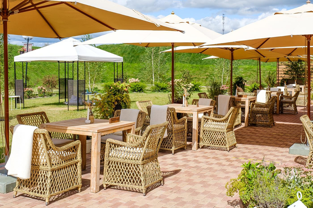 "Латте" плетеное кресло из искусственного ротанга, цвет соломенный