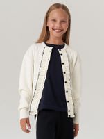 Кардиган школьный для девочки AT585 молочный