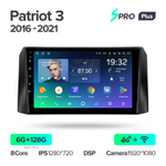 Teyes SPRO Plus 9"для UAZ  Patriot 3 2016-2021
