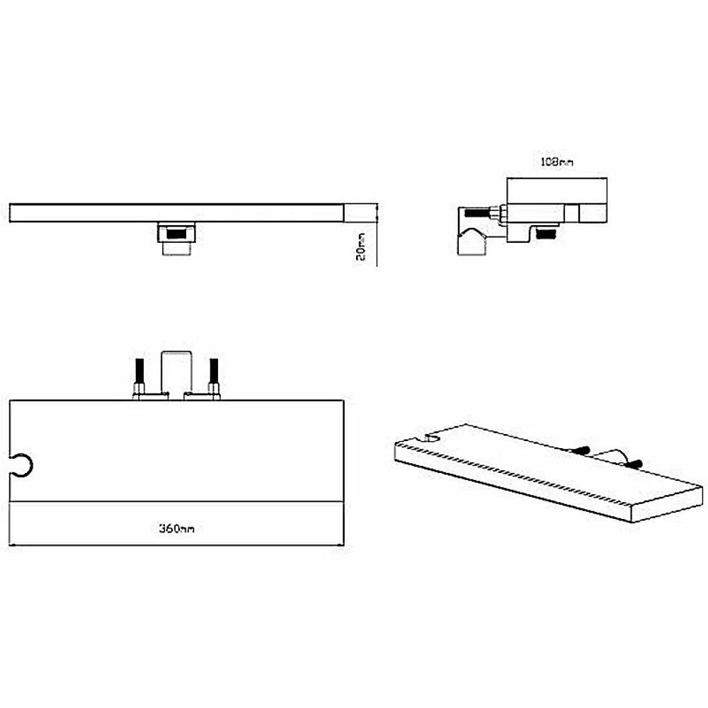 Душевая система Vincea VSFW-431T1RGM вороненая сталь
