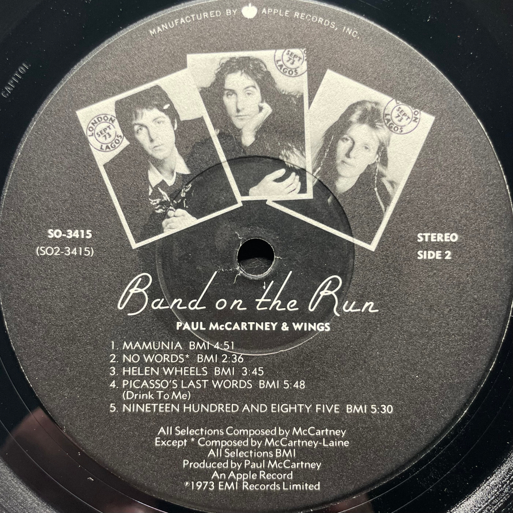 Paul McCartney & Wings ‎– Band On The Run (США 1975г.)