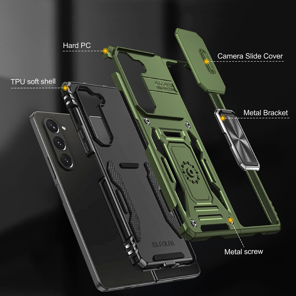 Чехол Safe Case с кольцом и защитой камеры для Samsung Galaxy Z Fold 5