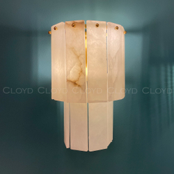 Бра Cloyd HERCULANUM-A W2 / выс. 28 см - алебастр - латунь (арт.20405)