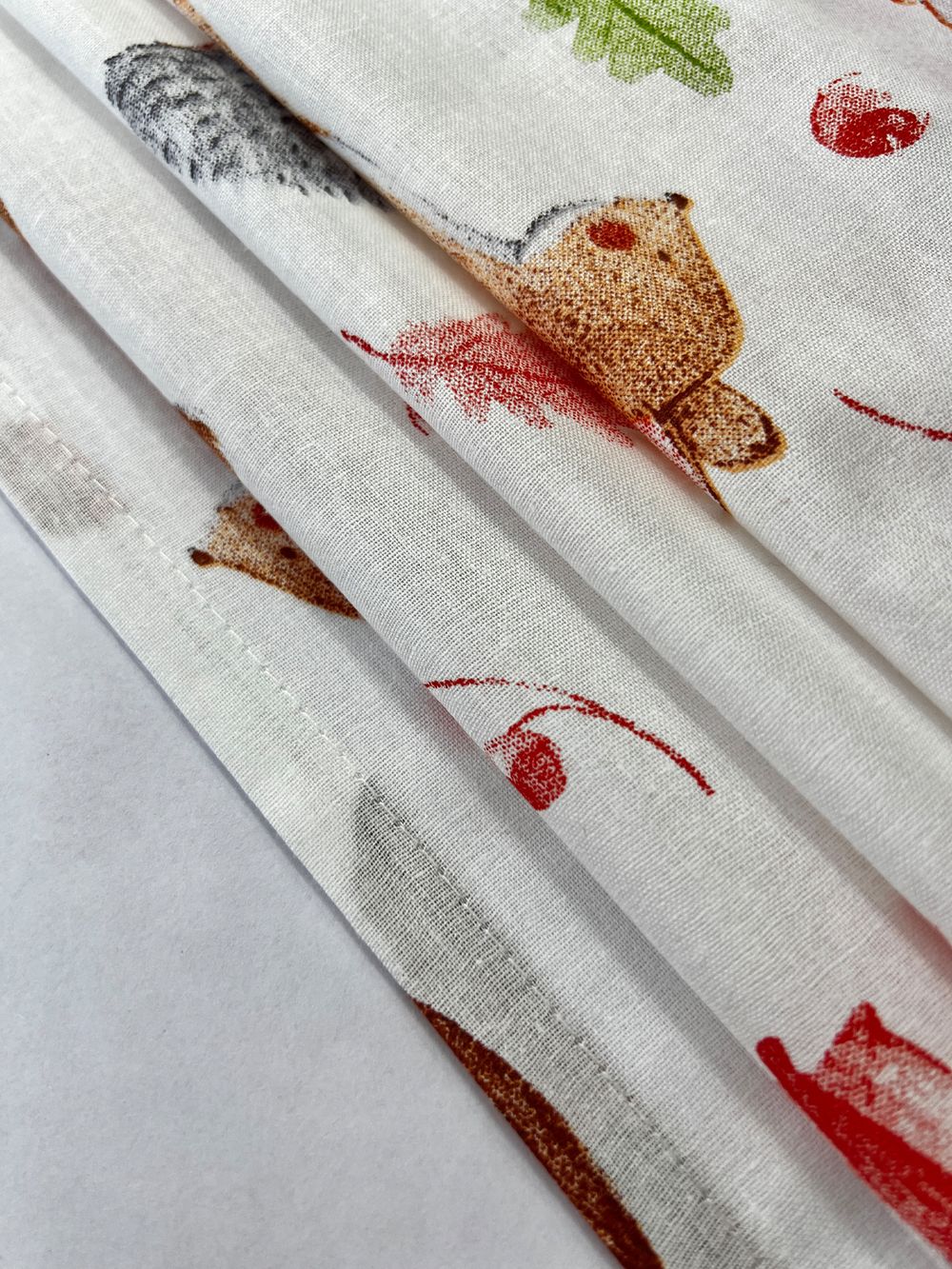 Постельное белье перкаль Сказка "Лесные жители" 1,5-сп Наволочка 50х70 см 1 шт Простынь 150x215 см Пододеяльник 145x205 см