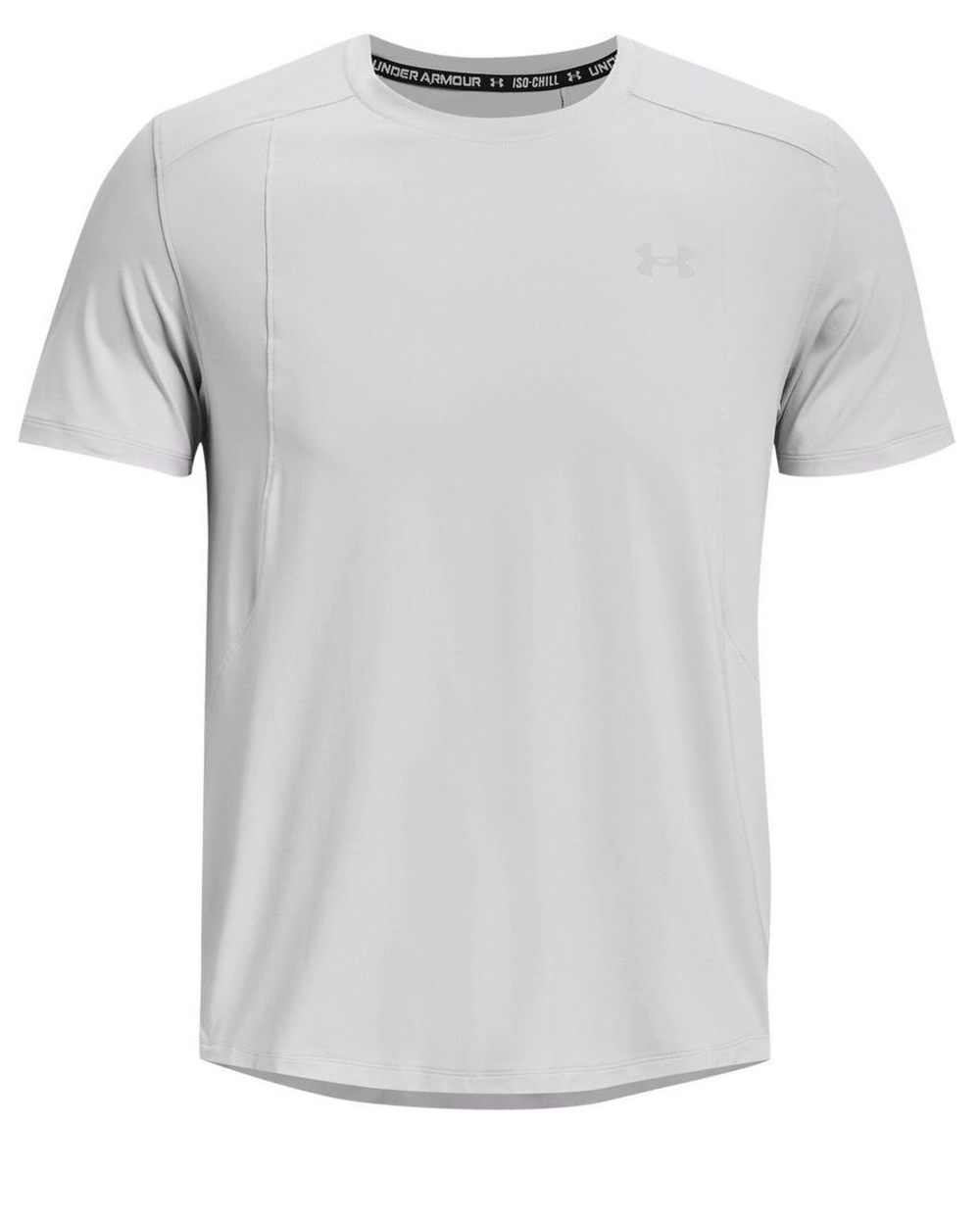Мужская теннисная футболка Under Armour Men's UA Iso-Chill Run Laser Short Sleeve - halo gray/reflective