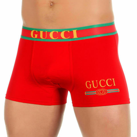Мужские трусы хипсы красные Gucci Hip Boxer GG