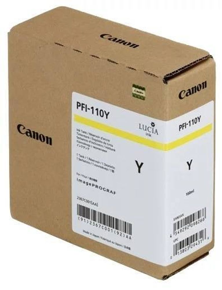 Картридж CANON PFI-110 Y желтый