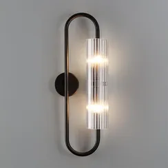 6561/2W SUSPENTIONI LN25 241 черный/прозрачный/металл/стекло Бра G9 2*20W 220V TORONTO