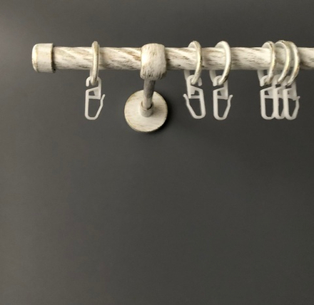 Карниз кованый витой Заглушка Ост d16 мм, цвет белое золото