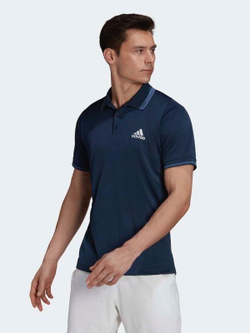 Мужское теннисное поло Adidas Freelife Polo Shirt M - crew navy/white/crew blue