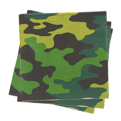 Салфетки «Камуфляж» 25см/ 33 см, 12 шт