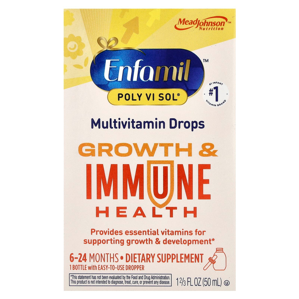 Enfamil, Tri Vi Sol®, витамины A, C и D в каплях, для детей 0–12 месяцев, 50 мл (1 2/3 жидк. унции)