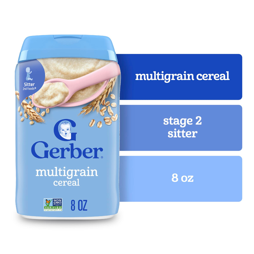 Gerber, Детские хлопья, продукты для 2-х видов, из нескольких злаков, 227 г (8 унций)