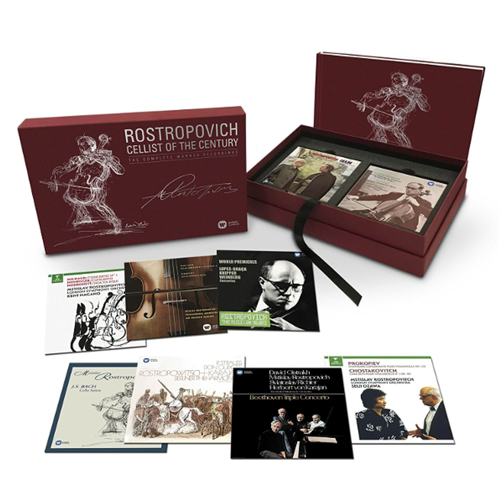 Mstislav Rostropovich / Cellist Of The Century - The Complete Warner Recordings (40CD+3DVD)