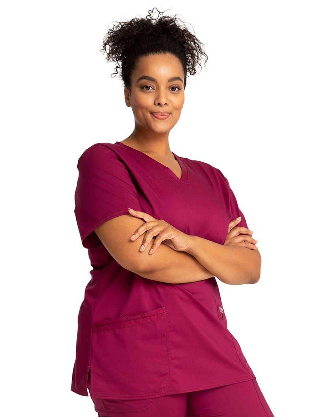 Топ медицинский женский Cherokee WW620, винный, 2XL