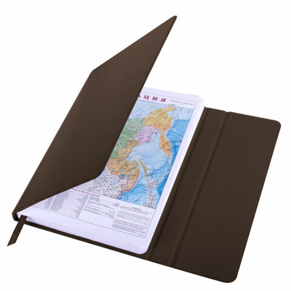 Ежедневник датированный 2023 А5 138x213 мм BRAUBERG "Towny", под кожу, клапан, коричневый, 114010