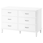 Комод с 6 ящиками - IKEA TYSSEDAL/ТИССЕДАЛЬ ИКЕА, 54х76х87 см, белый