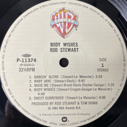 Винтажная виниловая пластинка LP Rod Stewart Body Wishes (Japan 1983) (Obi) Sweet Surrender