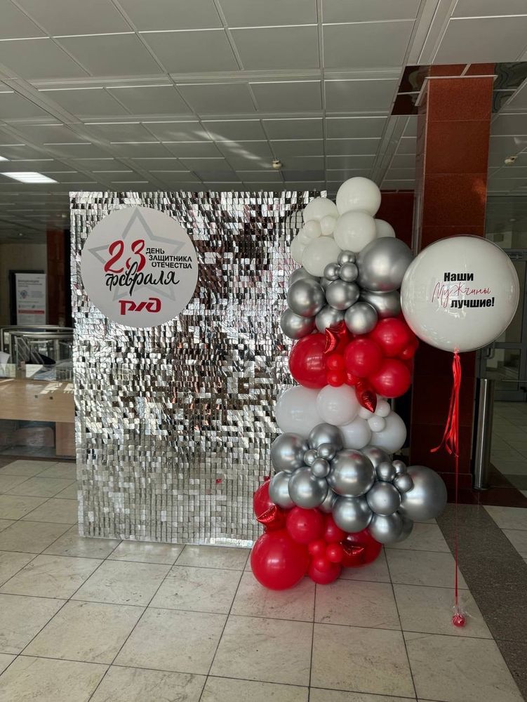 Фотозона Пайетка Salair серебро красный/белый/серебро №4539