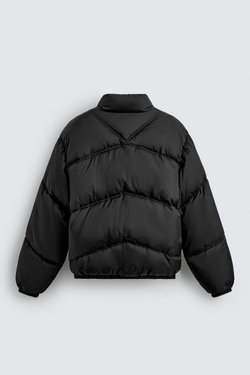 ZARA ПУХОВИК ИЗ ВЫСОКОТЕХНОЛОГИЧНОЙ ТКАНИ, ЧЕРНЫЙ