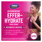 NOW Foods, Sports, Effer-Hydrate, восстановление, ассорти ягод, 10 таблеток, 51 г (1,8 унции)