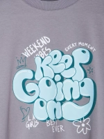 Серый костюм оверсайз для девочки