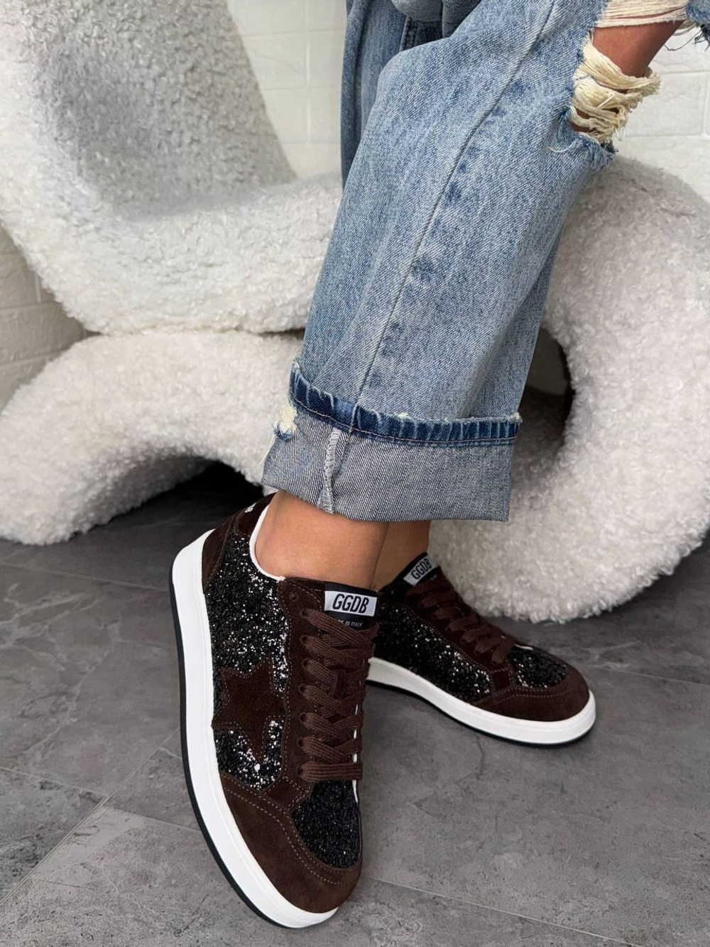 Кеды из натуральной замши