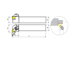 Резец токарный по металлу DCLNR2525M12 державка 1 шт.