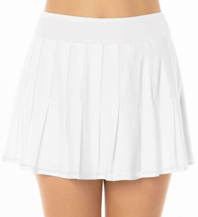 Теннисная юбка Lucky in Love Core Long Retro Pleated Skirt Women - white