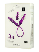 Двухсторонний гибкий вибромассажер 2X+LRS с дистанционным управлением (Цвет: лиловый)