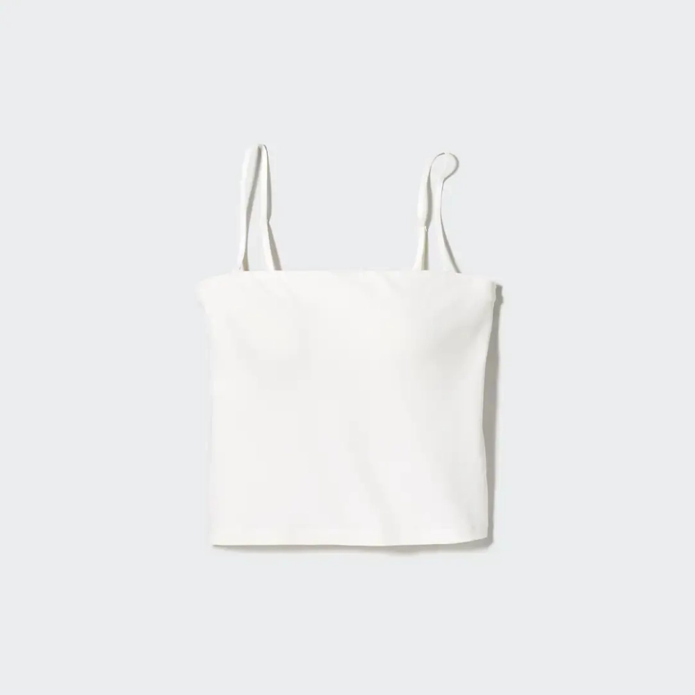 UNIQLO УКОРОЧЕННЫЙ ТОП, БЕЛЫЙ