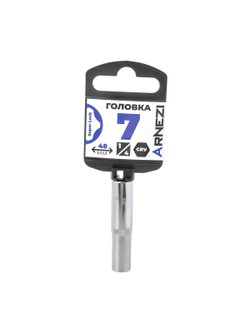 Головка 1/4" Super Lock 7 мм L=48 мм удлиненная, на холдере Arnezi R0020107