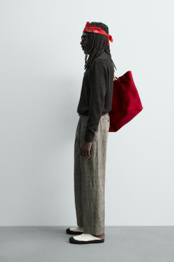 ZARA Х AARON LEVINE СВИТЕР ИЗ 100% ЛЬНА, ШОКОЛАДНЫЙ