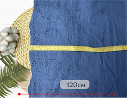 Шитье ХЛОПОК джинс с фестонами с обеих сторон цветочки