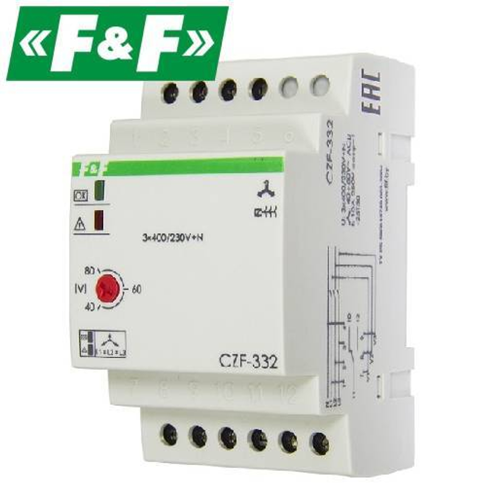 Реле контроля фаз (F&F) CZF-332