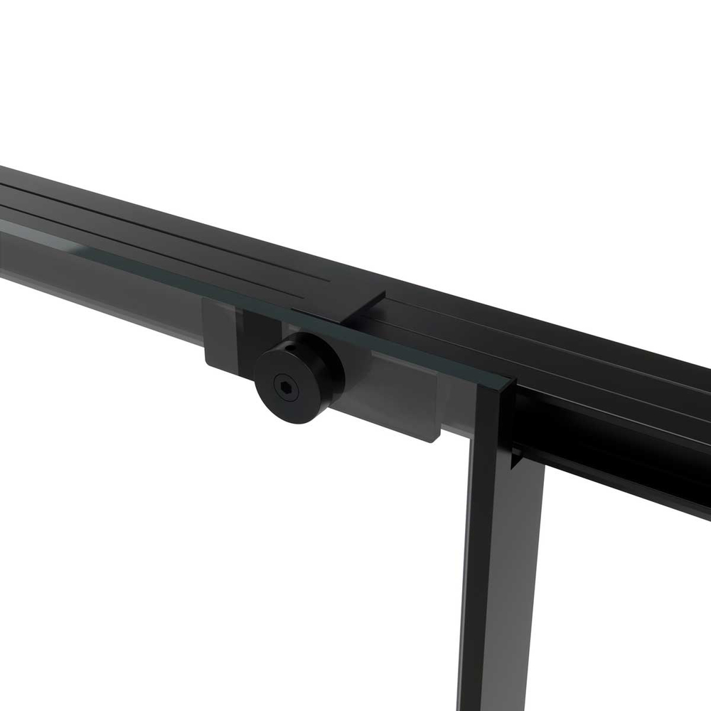 Душевой уголок Слим Софт (Slim Soft) Vincea VSR-1SS1011CLB, 1100*1000, черный, стекло прозрачное