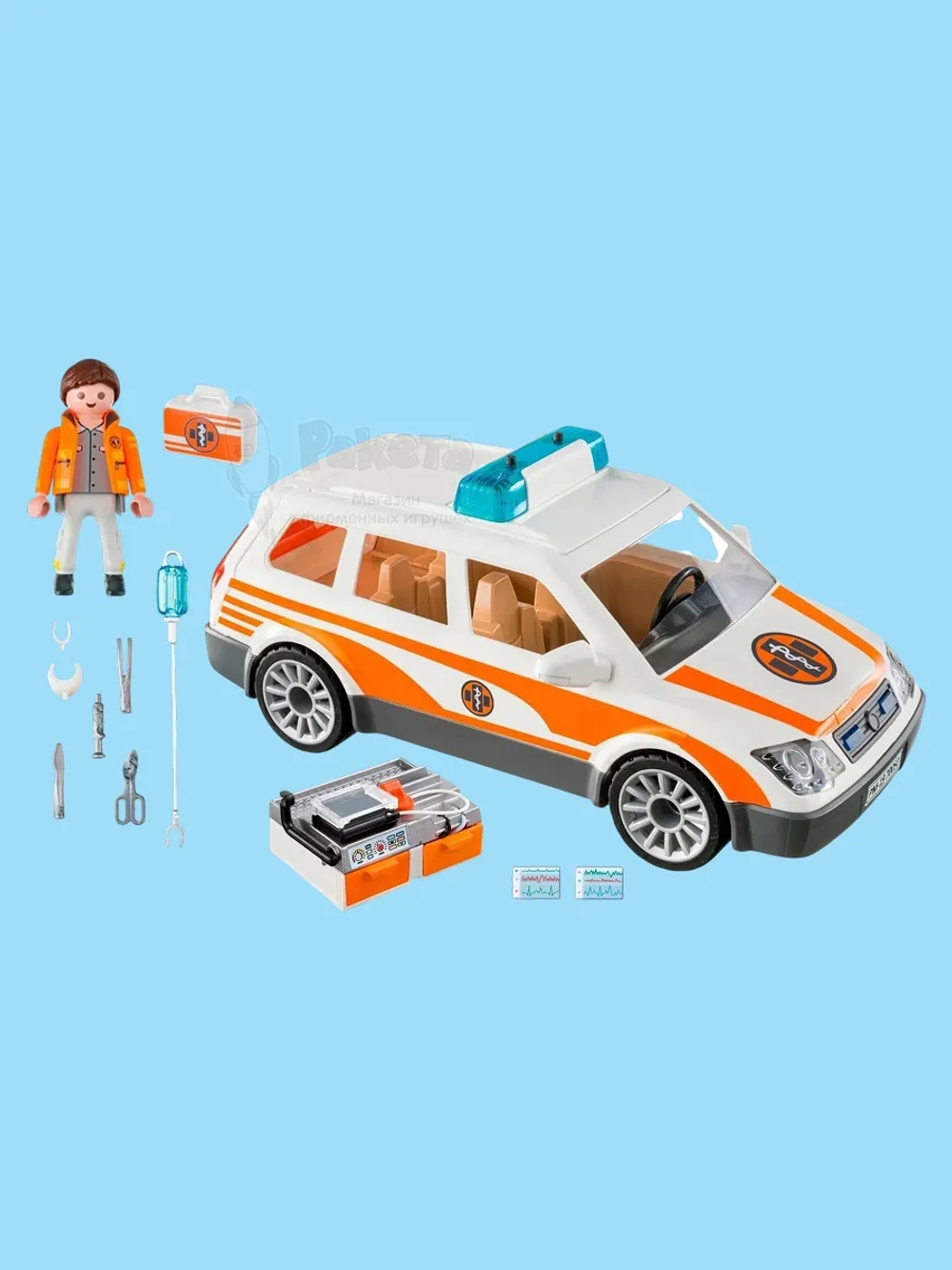 Набор Скорая помощь Playmobil 70050 свет, звук