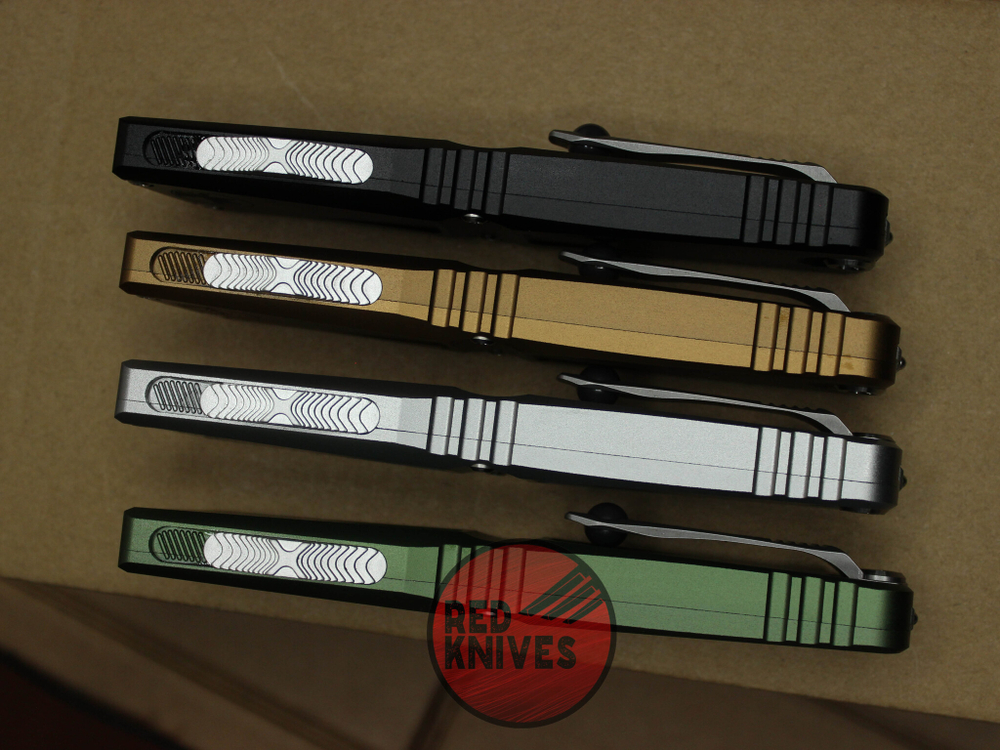 Нож Microtech Troodon 3 BOWIE Green - рукоять зеленый алюминий