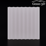 Гипсовая 3D панель Рейка фигурная
