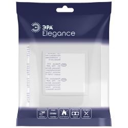 Рамка для розеток и выключателей ЭРА Elegance 14-5011-01М Classic, на 1 пост, белый матовый