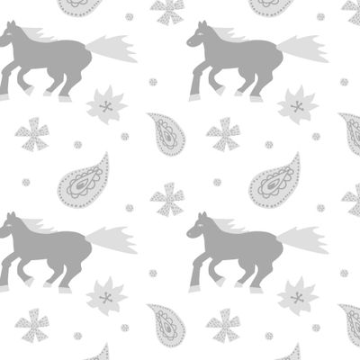 Бесшовный принт c лошадьми