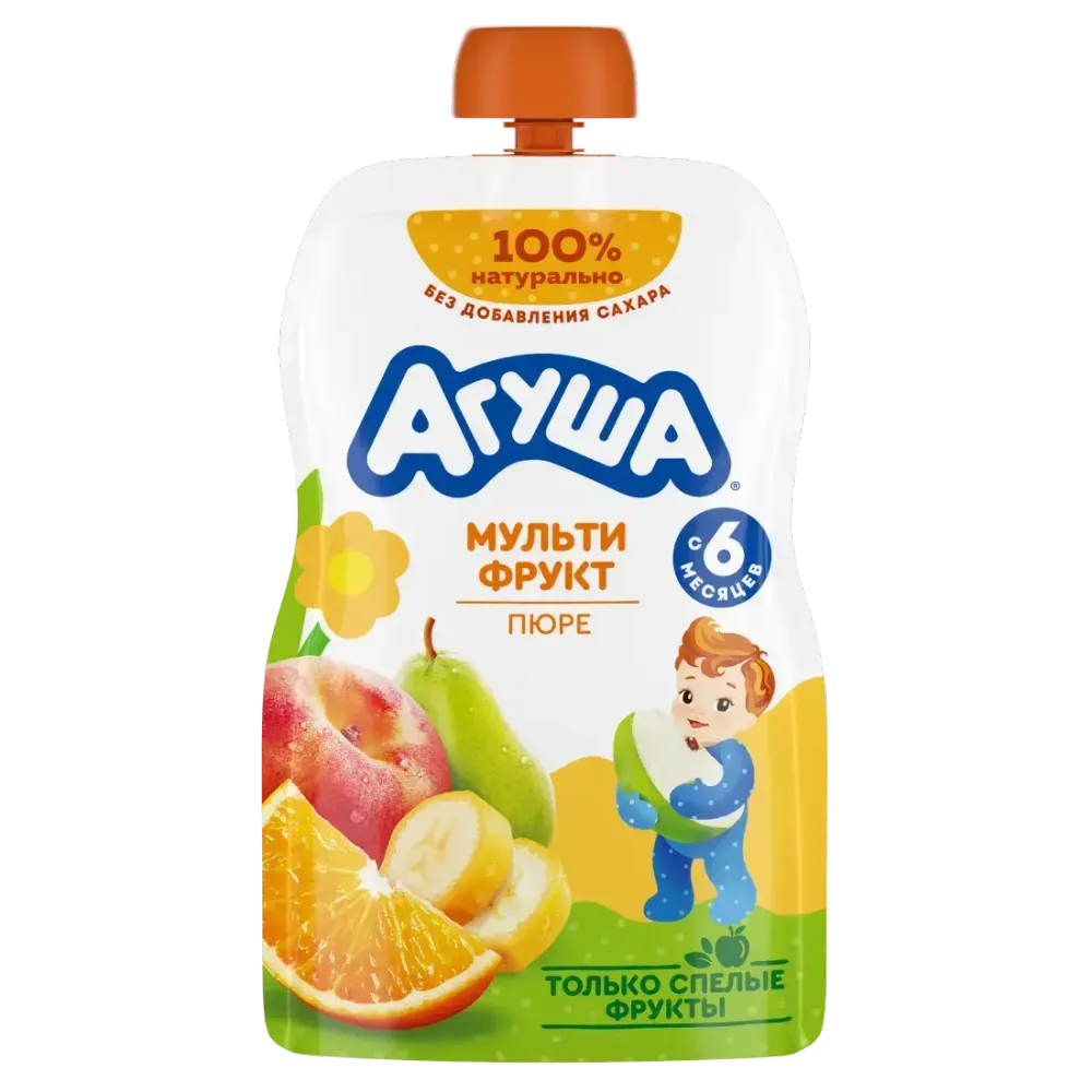 Пюре "Агуша" мультифрукт 90г