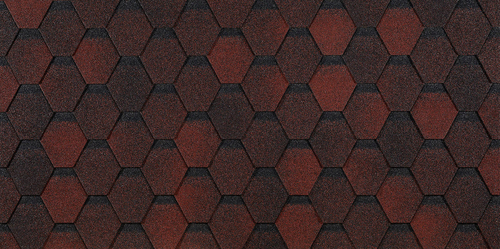 Гибкая черепица Döcke PIE BASIC/ ШЕСТИГРАННИК/ Красный