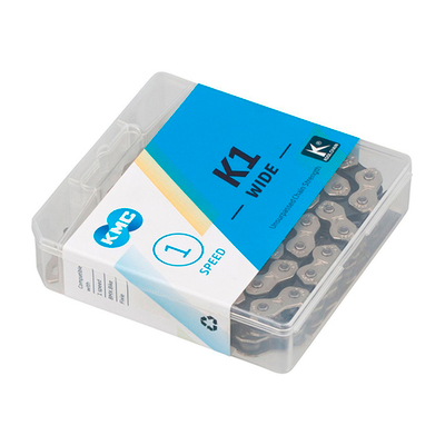 Цепь 1/2"х1/8" 110зв. 9,4мм K1 WIDE kool повыш. прочности (до 1300кг) с замком в пластиковой коробке