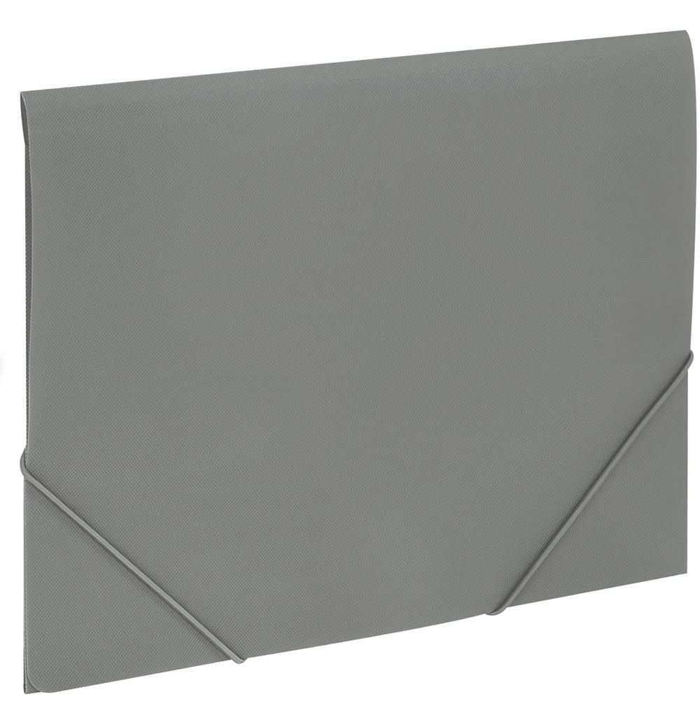 Папка на резинках А4 0,5мм. "Pixel" серая, до 300л. (BRAUBERG)