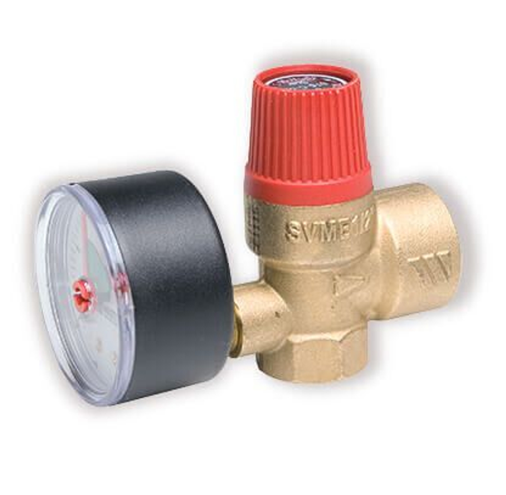 Предохранительный клапан с манометром SVM30 3 бар 1/2", Watts